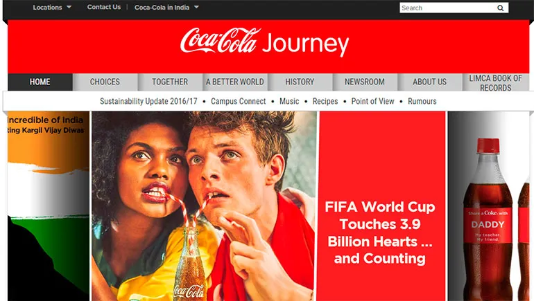 When Coca-Cola India reimagined company's website into a digital magazine  'Journey'